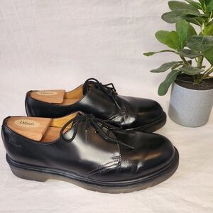 VINTAGE DR MARTENS 1461 SHINNY OXFORDS MAN UK 10/ US 11 MEDE IN ENGLAND BLACK